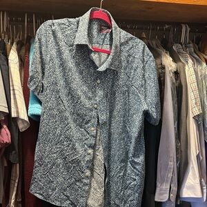 UNTUCKit Navy Patterned Casual Shirt
